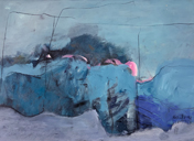 Blaue Landschaft